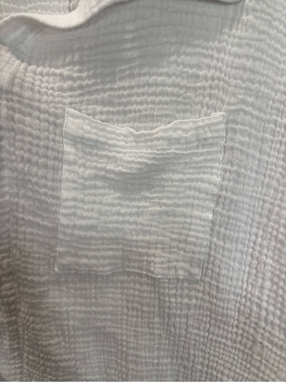 💚$5 Deals- Shade & Shore White Textured Button-Up Swim Coverup - Picture 2 of 4